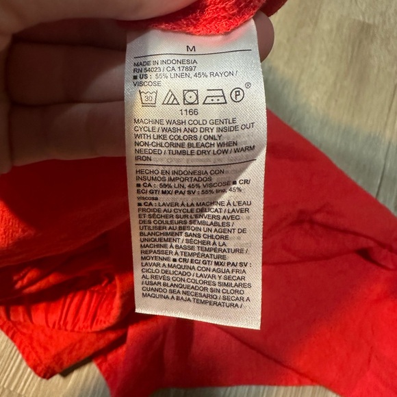 NWOT Old Navy Linen Blend Scarlet Red Skort size M - Picture 5 of 5